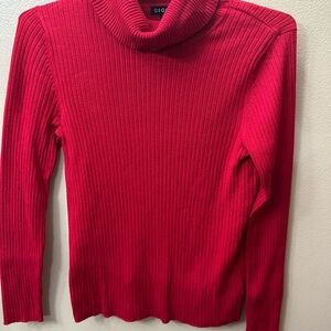 George Vibrant Red Cowl Neck Sweater